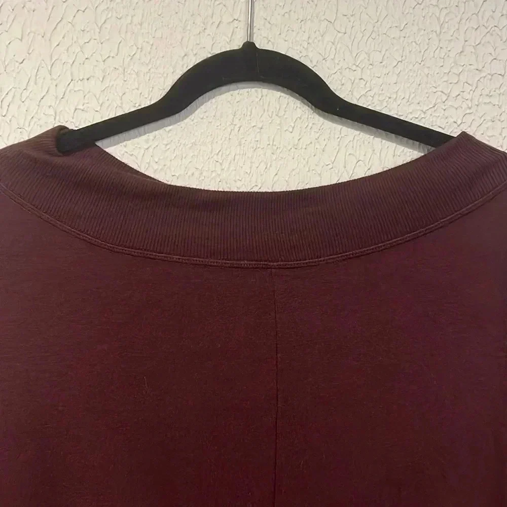 Athleta Burgundy Studio Barre 2.0 sweatshirt dress size X small - Picture 6 of 12